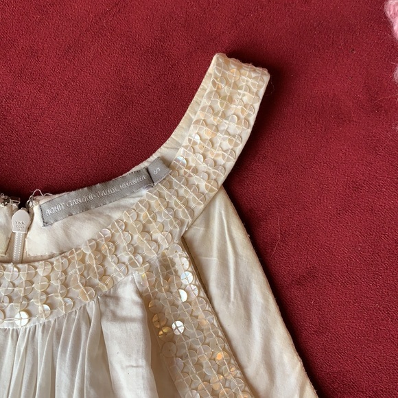 Cream white dress with sequins - Picture 2 of 3